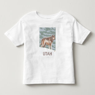 T-shirt Pour Les Tous Petits Loup gris StandingUtah