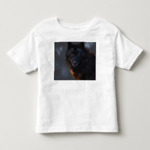 T-shirt Pour Les Tous Petits Loup noir
