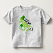 T-shirt Pour Les Tous Petits Lucky Saurus Rex Dinosaur St. Patrick's Day (Devant)