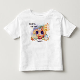 T-shirt Pour Les Tous Petits Lumière Stellaire Céleste Fille Citrouille Brillan