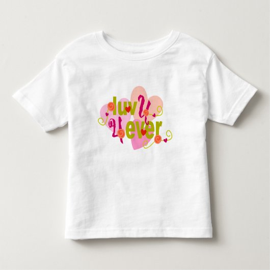 T-shirt Pour Les Tous Petits Luv U 4 Ever Valentine (Devant)