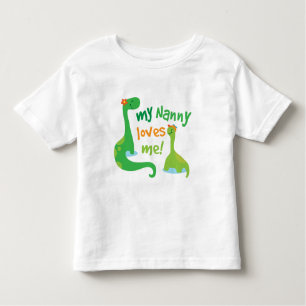 T-shirt Pour Les Tous Petits Ma bonne d'enfants m'aime dinosaure