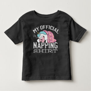 T-shirt Pour Les Tous Petits Ma chemise de sieste officielle - Lazy sommeil Uni