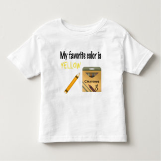T-shirt Pour Les Tous Petits Ma couleur préférée est jaune