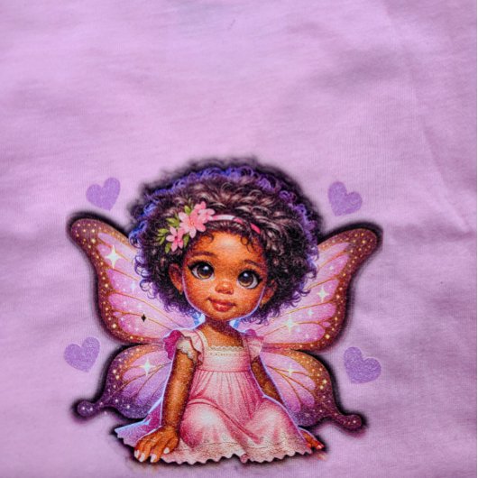 T-shirt Pour Les Tous Petits Ma princesse fée avec des ailes étincelantes