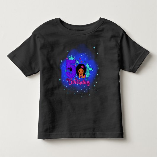 T-shirt Pour Les Tous Petits Ma sirène du 5e anniversaire (Devant)