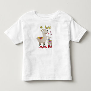 T-shirt Pour Les Tous Petits Ma Tante M'Aime Llama