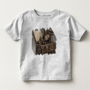 T-shirt Pour Les Tous Petits Machine à temps Steampunk - Vintage coffre au trés