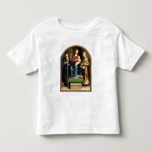 T-shirt Pour Les Tous Petits Madonna et enfant avec l'abbé et le St N de St