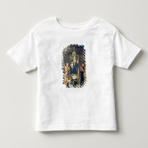 T-shirt Pour Les Tous Petits Madonna et enfant couronnés entre les solides
