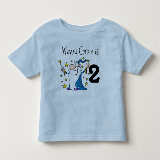 T-shirt Pour Les Tous Petits Magical Wizard Personnalisable Anniversaire T-shir (Devant)