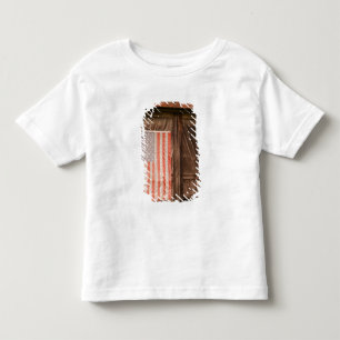 T-shirt Pour Les Tous Petits Maine, Drapeau américain décoloré sur la porte d'u
