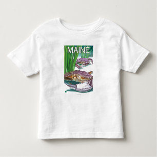 T-shirt Pour Les Tous Petits MaineCrab et pêcheur