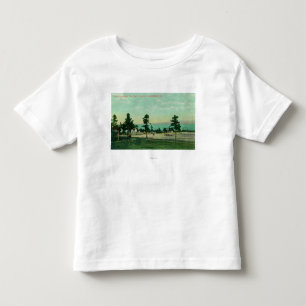 T-shirt Pour Les Tous Petits Maison de garde, vue de personnel de drapeau chez