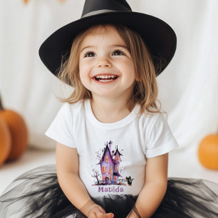 T-shirt Pour Les Tous Petits Maison effrayante fête d'anniversaire Halloween