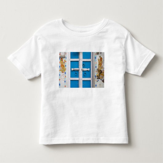 T-shirt Pour Les Tous Petits Maison peinte en bleu, Udaipur, Rajasthan, Inde (Devant)
