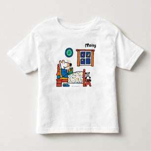 T-shirt Pour Les Tous Petits Maisy prête pour des pyjamas de bleu de lit