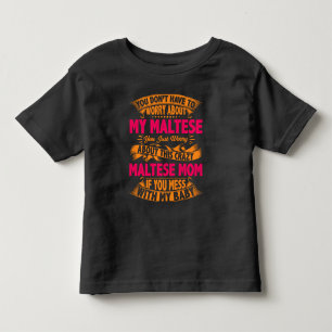 T-shirt Pour Les Tous Petits Maman Maltaise folle
