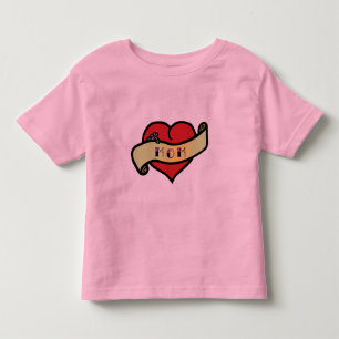 T-shirt Pour Les Tous Petits Maman Tattoo Heart