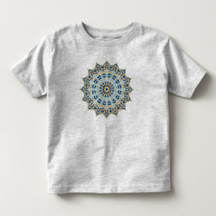 T-shirt Pour Les Tous Petits Mandala orange et bleu