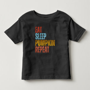 T-SHIRT POUR LES TOUS PETITS MANGER DORMIR CITROUILLE RÉPÉTER
