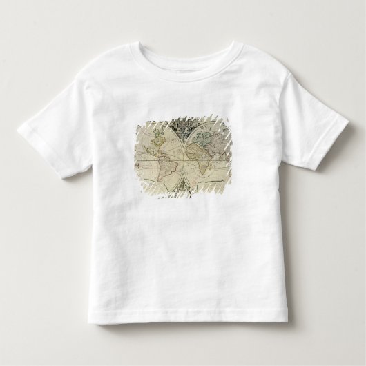 T-shirt Pour Les Tous Petits Mappamonde Geo-Hydrographique (Devant)