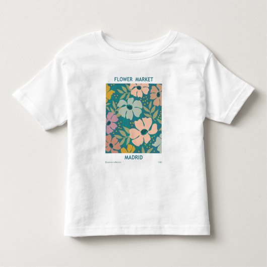 T-shirt Pour Les Tous Petits Marché aux fleurs Madrid Imprimer (Devant)