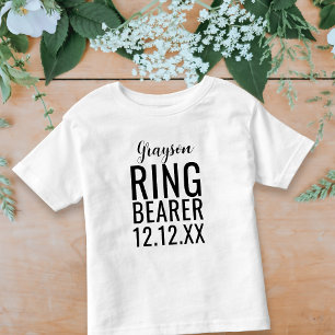 T-shirt Pour Les Tous Petits Mariage de la fête de la nuptiale de l'anneau