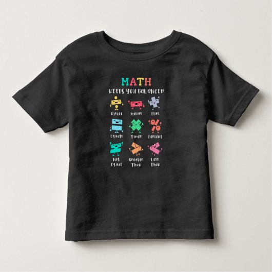 T-shirt Pour Les Tous Petits Math keeps you balanced (Devant)
