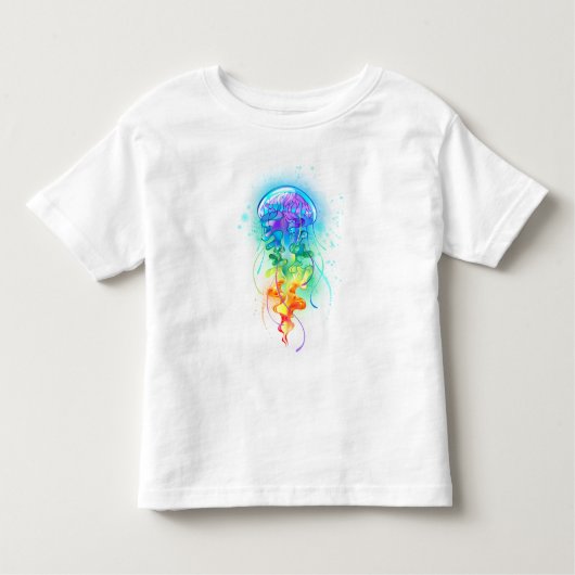T-shirt Pour Les Tous Petits Méduse arc-en-ciel (Devant)