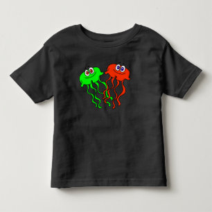 T-shirt Pour Les Tous Petits Méduses mignonnes de bande dessinée de vecteur
