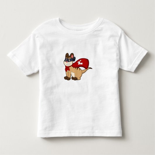 T-shirt Pour Les Tous Petits Meerkat en héros avec masque (Devant)