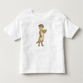 T-shirt Pour Les Tous Petits Meerkat with pizza (Devant)