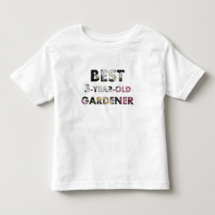 T-shirt Pour Les Tous Petits Meilleur Gardener Rose de 3 ans