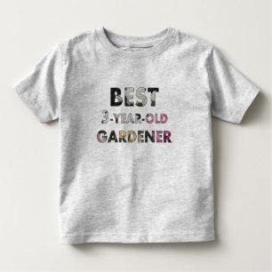 T-shirt Pour Les Tous Petits Meilleur Gardener Rose de 3 ans