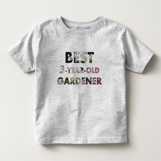 T-shirt Pour Les Tous Petits Meilleur Gardener Rose de 3 ans (Devant)