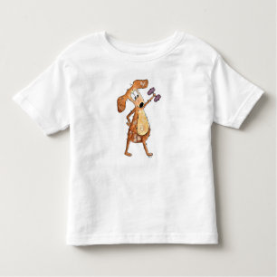 T-shirt Pour Les Tous Petits Mélange Whimsical Brown Chien Poids de levage