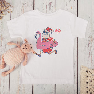 T-shirt Pour Les Tous Petits Mele Kalikimaka Père Noël Flamant rose Getaways de