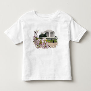 T-shirt Pour Les Tous Petits Mémorial de Thomas Jefferson avec des fleurs de