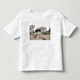 T-shirt Pour Les Tous Petits Mémorial Thomas Jefferson avec cerisiers en fleurs