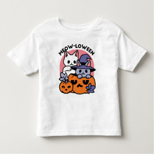 T-shirt Pour Les Tous Petits Meow-Loween - Cute Halloween Conception Chat