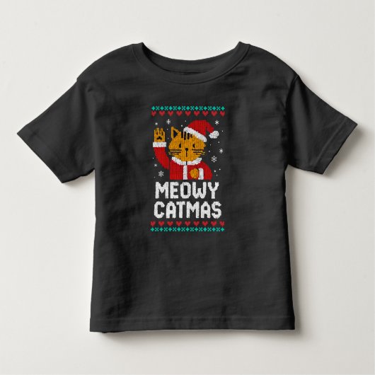 T-shirt Pour Les Tous Petits Meowy Catmas (Devant)