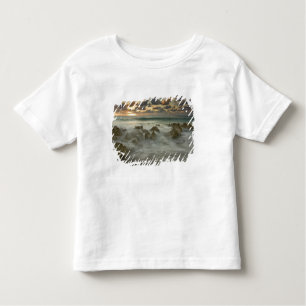 T-shirt Pour Les Tous Petits Mer des Caraïbes, îles Caïmanes.  Foules écrasante