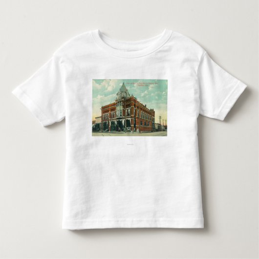 T-shirt Pour Les Tous Petits Méridien et vue d'intersection de rue de Stewart (Devant)