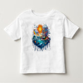 T-shirt Pour Les Tous Petits Mermaid Surreal Subconscient Soleil Bissé Matin (Devant)