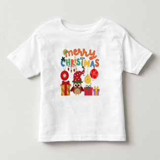 T-SHIRT POUR LES TOUS PETITS MERRY CHRISTMAS PRÉSENTE DES LUMIÈRES PÈRE NOËL RÉ