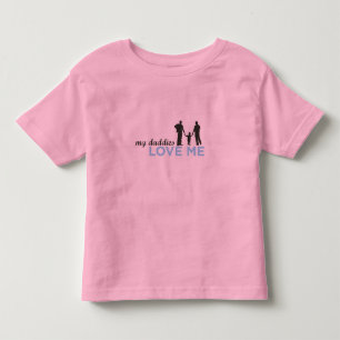 T-shirt Pour Les Tous Petits Mes papas m'aiment