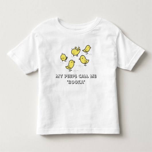 T-shirt Pour Les Tous Petits Mes piaulements m'appellent "Booka " (Devant)