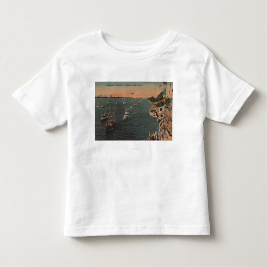 T-shirt Pour Les Tous Petits Miami, la Floride - vue de la pêche (Devant)