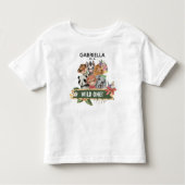 T-shirt Pour Les Tous Petits Mignon Sauvageon Animaux de la Jungle  (Devant)